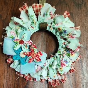 Floral Shabby Chic Rag Wreath